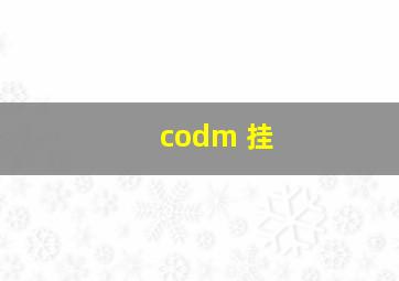 codm 挂